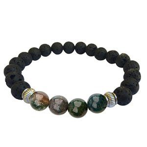 Zorbitz Lava Rock Diffuser Bracelet Miracles Agate Gemstone Green Essential Oils